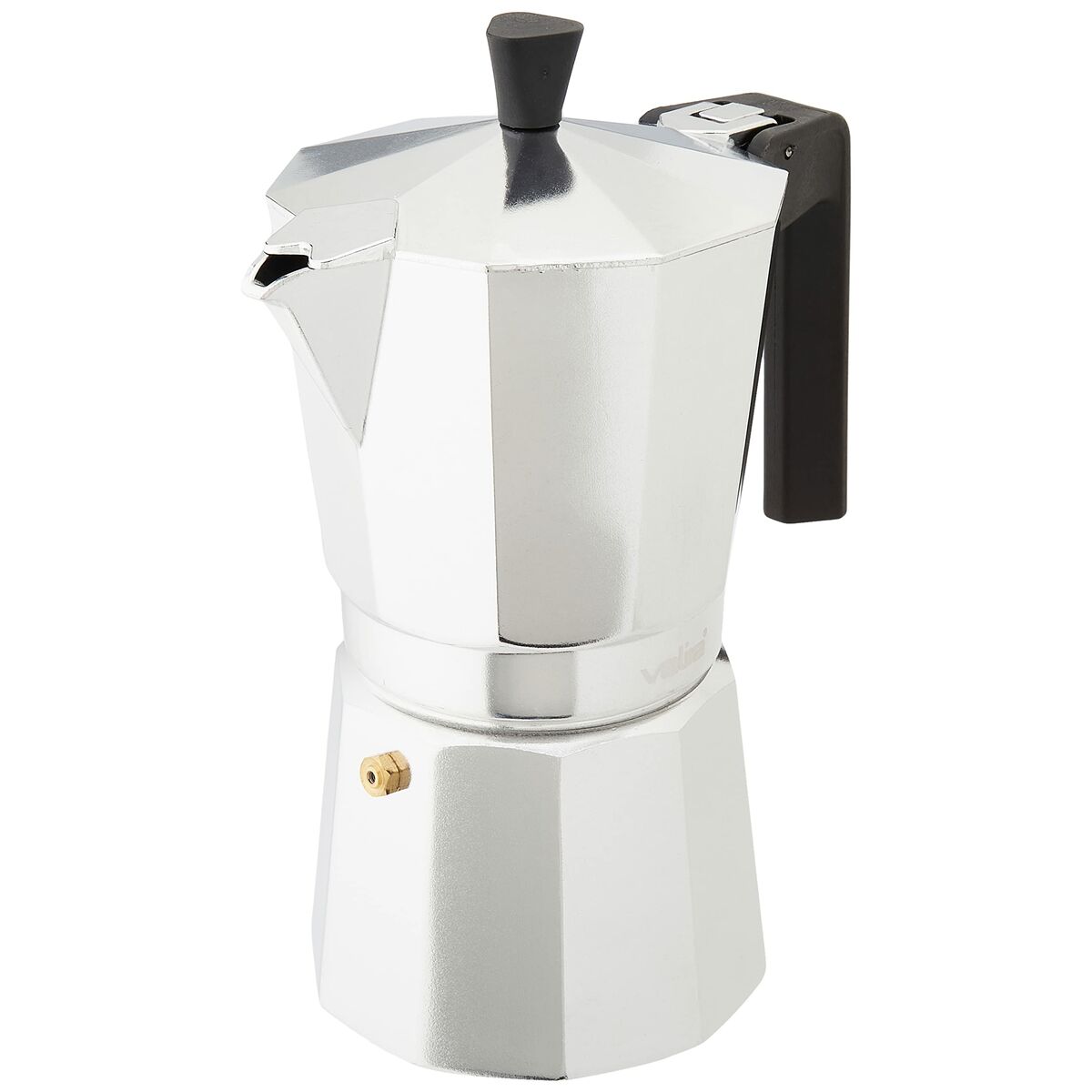 Caffettiera Italiana Valira VITRO 9T Argentato Alluminio 9 Tazze - Immagine 3