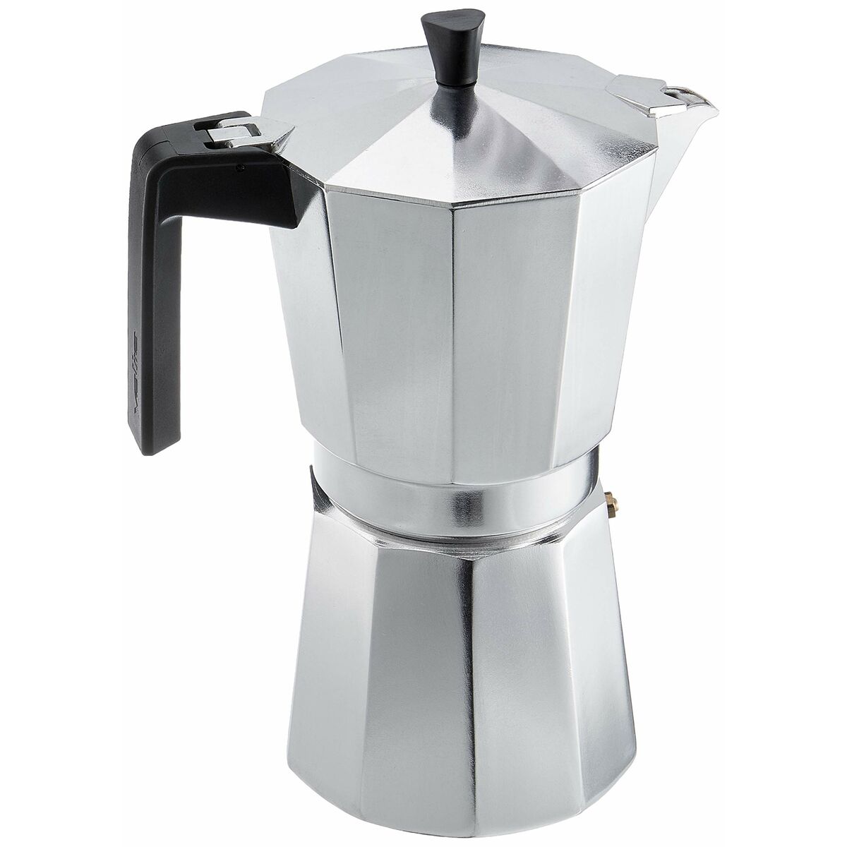 Caffettiera Italiana Valira VITRO 12T Argentato Alluminio 12 Tazze - Immagine 3