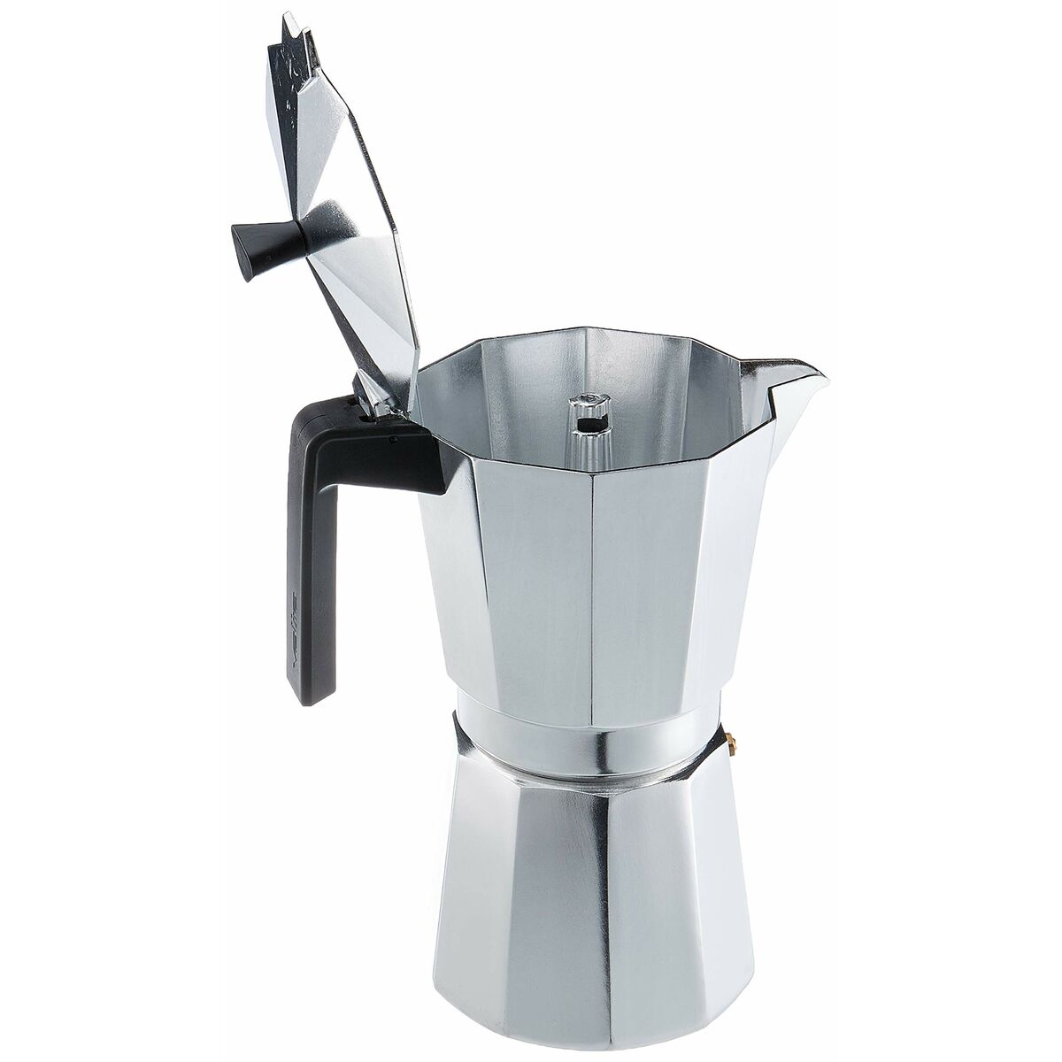 Caffettiera Italiana Valira VITRO 12T Argentato Alluminio 12 Tazze - Immagine 2