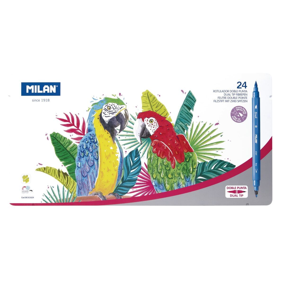 Set di Pennarelli Milan 24 Pezzi - Immagine 2
