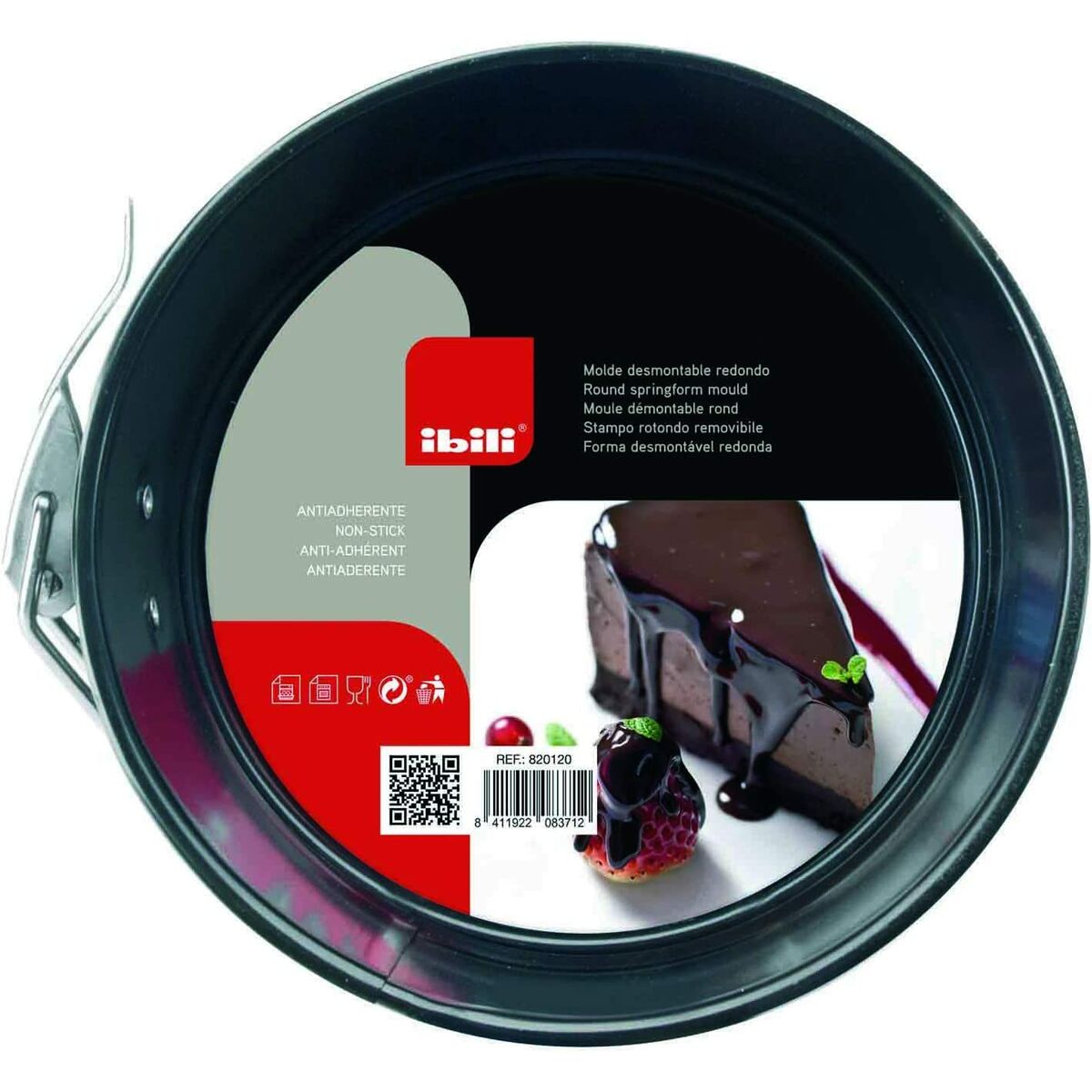 Stampo Removibile Ibili 820128 Acciaio Ø 28 x 6,5 cm Nero Rotondo - Immagine 4