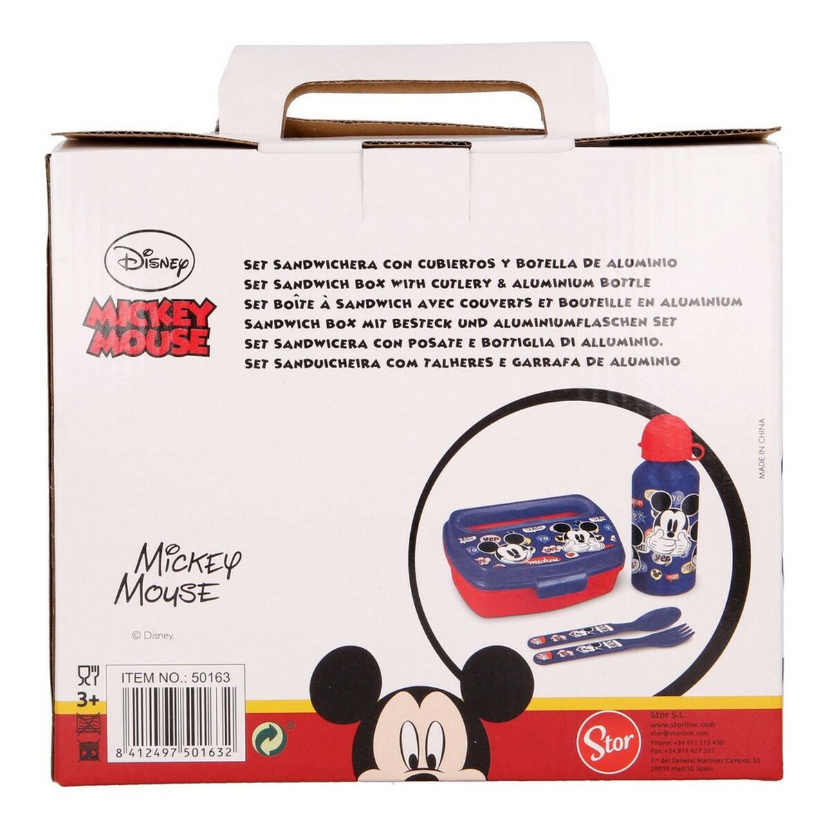 Set di Accessori per Bambini Mickey Mouse Happy smiles 21 x 18 x 7 cm Rosso Azzurro - Immagine 3