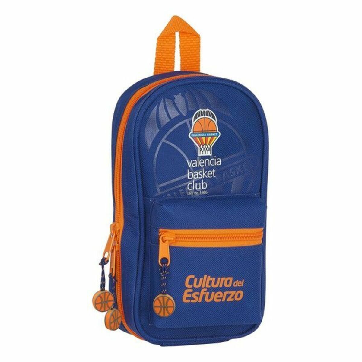 Astuccio Zaino Valencia Basket M847 Azzurro Arancio 12 x 23 x 5 cm