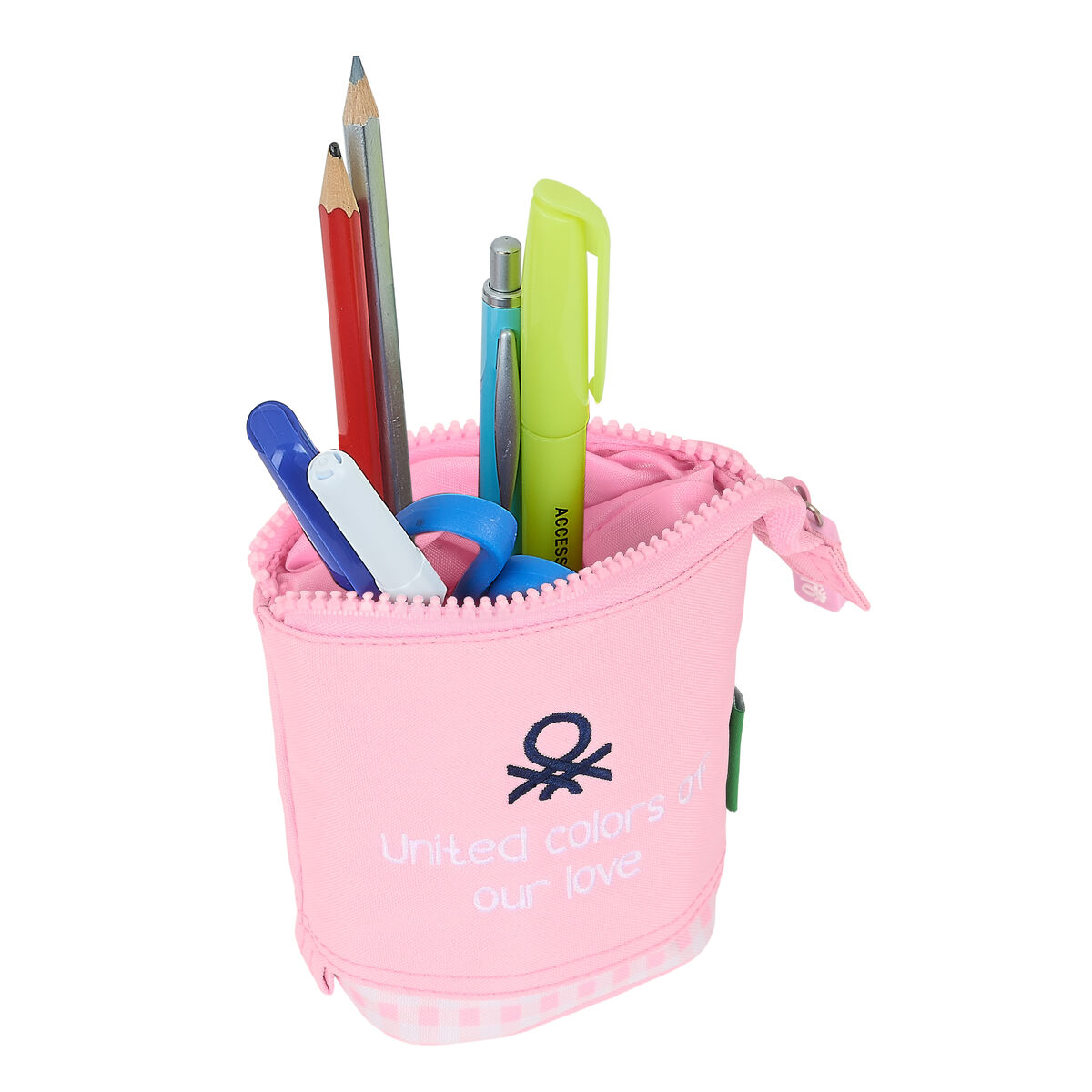 Astuccio Portapenne Benetton Vichy Rosa (8 x 19 x 6 cm) - Immagine 4