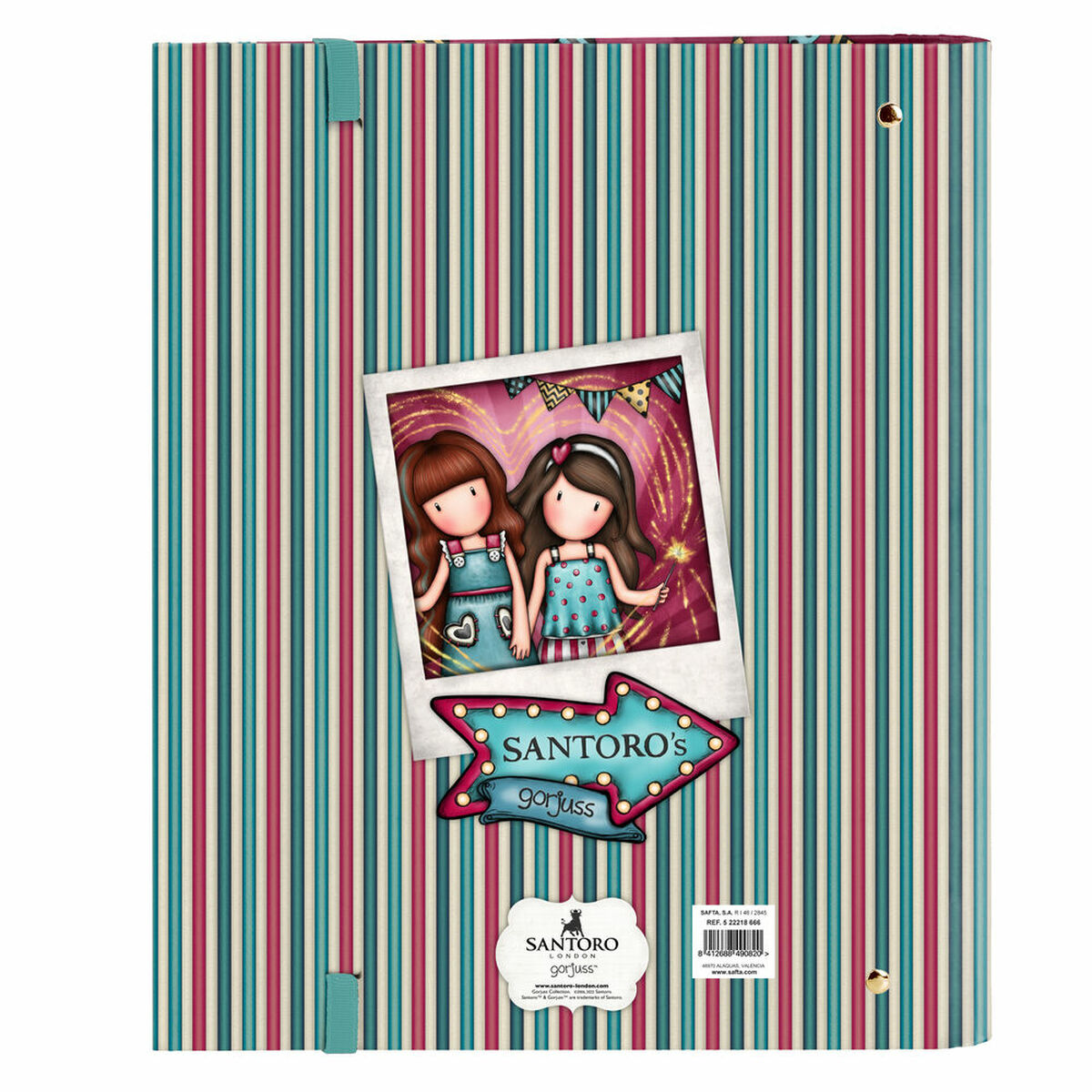 Raccoglitore ad anelli Gorjuss Fireworks Rosso Granato (27 x 32 x 3.5 cm) - Immagine 2
