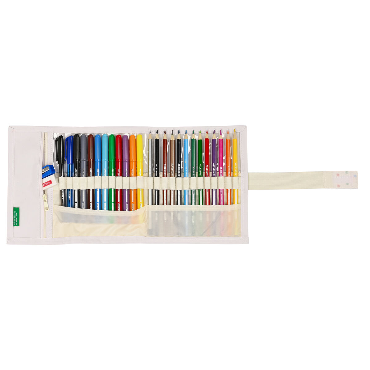 Astuccio per la Scuola con Accessori Benetton Topitos (27 Pezzi) (7 x 20 x 7 cm) - Immagine 2