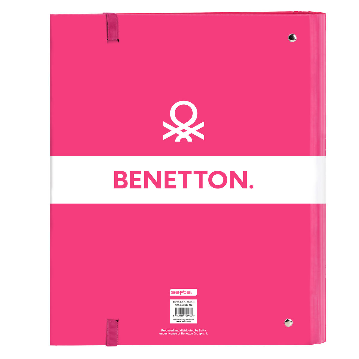 Raccoglitore ad anelli Benetton Raspberry Fucsia (27 x 32 x 3.5 cm) - Immagine 2