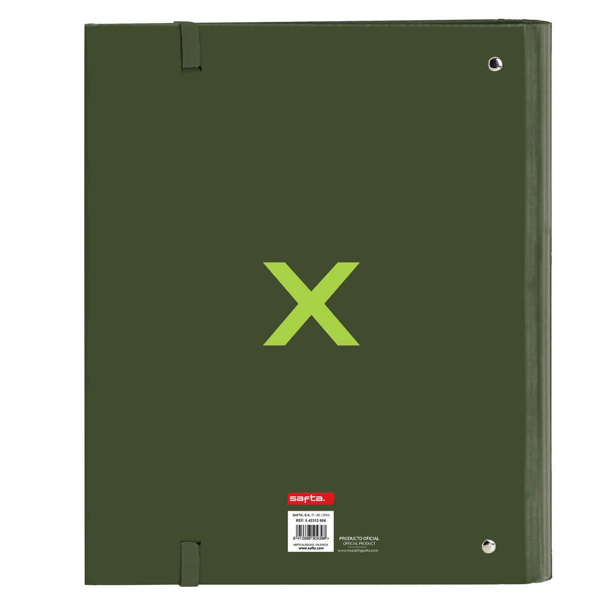 Raccoglitore ad anelli Munich Bright khaki Verde 27 x 32 x 3.5 cm - Immagine 2