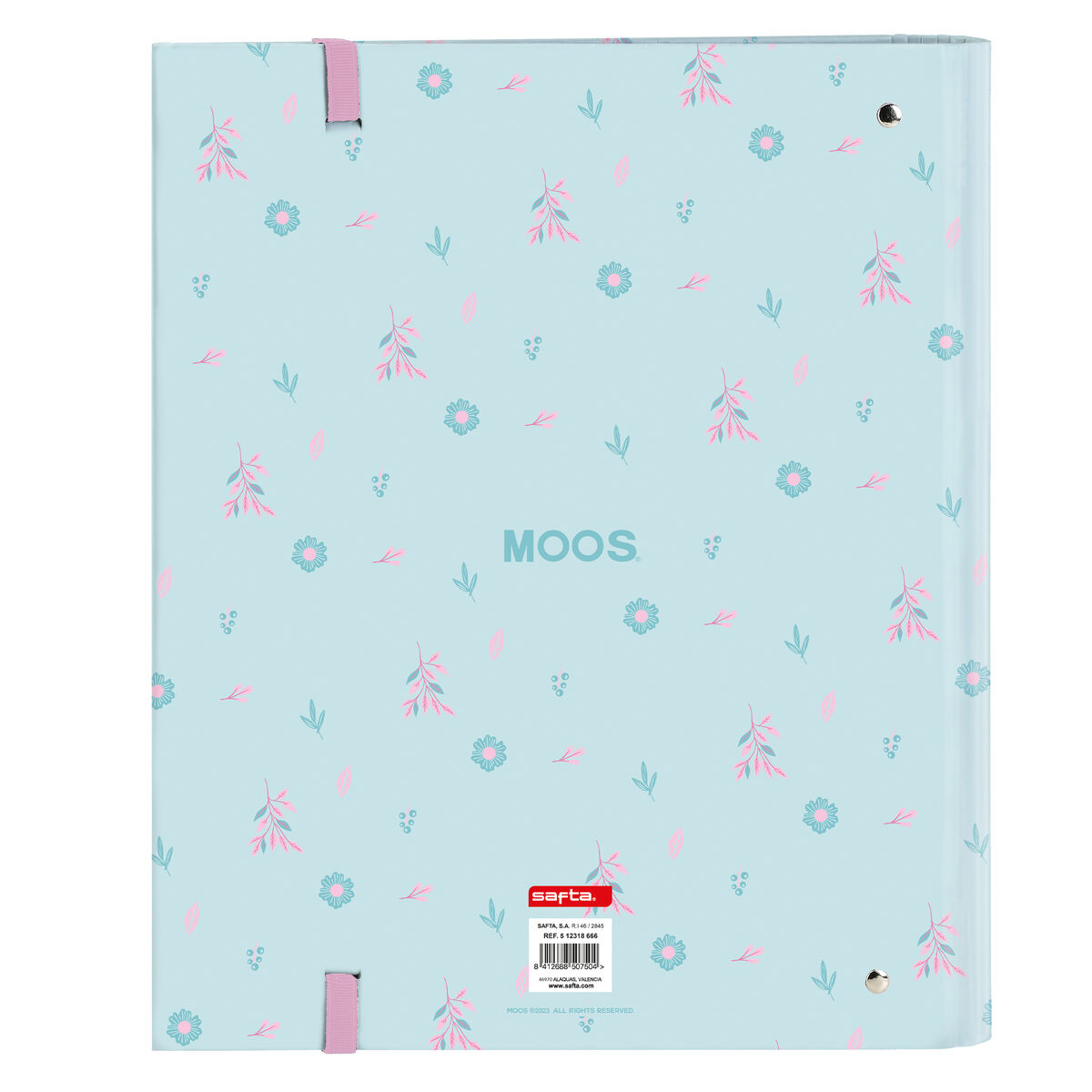 Raccoglitore ad anelli Moos Garden 27 x 32 x 3.5 cm Turchese - Immagine 2