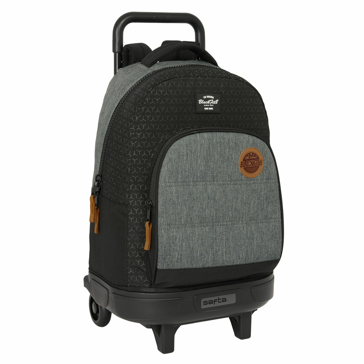 Trolley per la Scuola BlackFit8 Old school Nero Grigio 33 x 45 x 22 cm