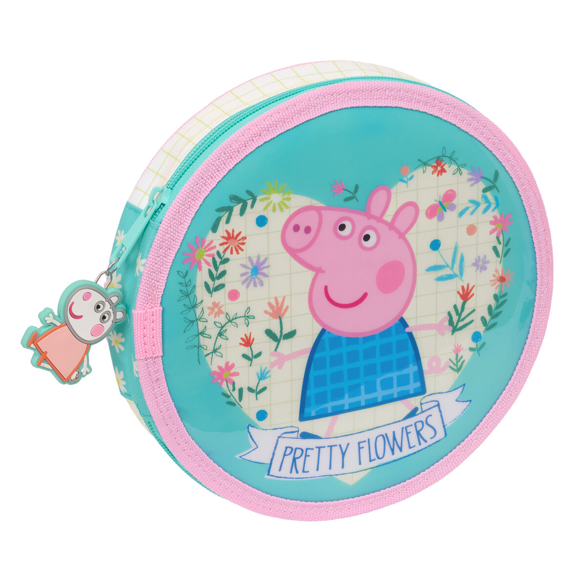 Astuccio per la Scuola con Accessori Peppa Pig Pretty flowers Giallo Menta 18 Pezzi