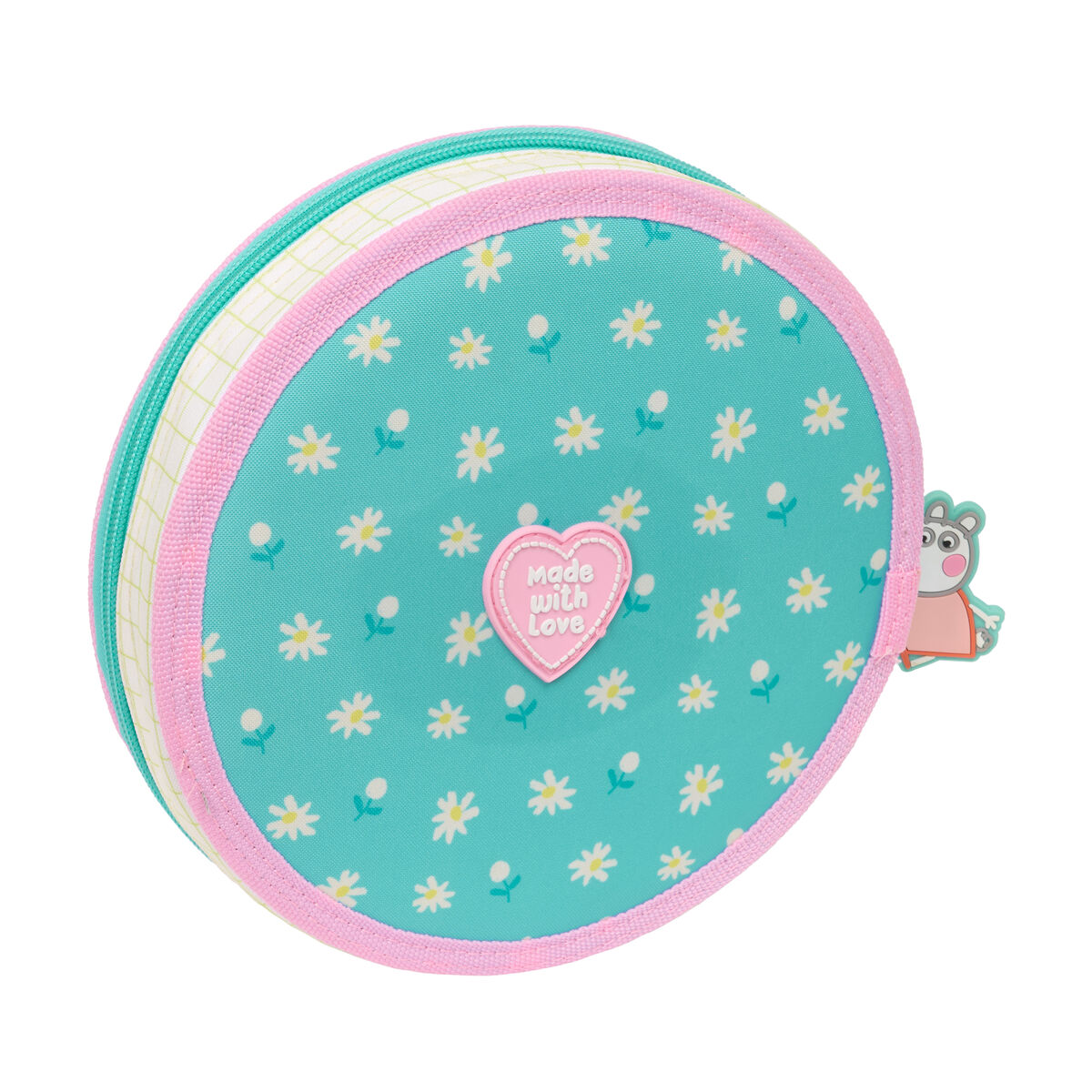 Astuccio per la Scuola con Accessori Peppa Pig Pretty flowers Giallo Menta 18 Pezzi - Immagine 3