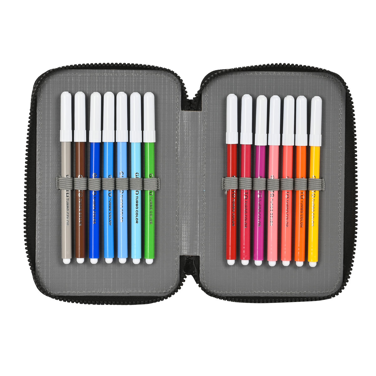 Astuccio Doppio Real Betis Balompié Nero Lime 12.5 x 19.5 x 4 cm (28 Pezzi) - Immagine 3