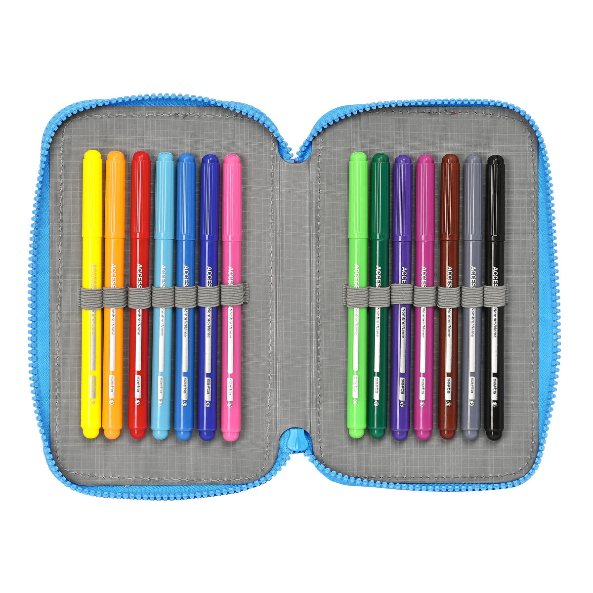 Astuccio Doppio PJ Masks Azzurro 12.5 x 19.5 x 4 cm (28 Pezzi) - Immagine 5