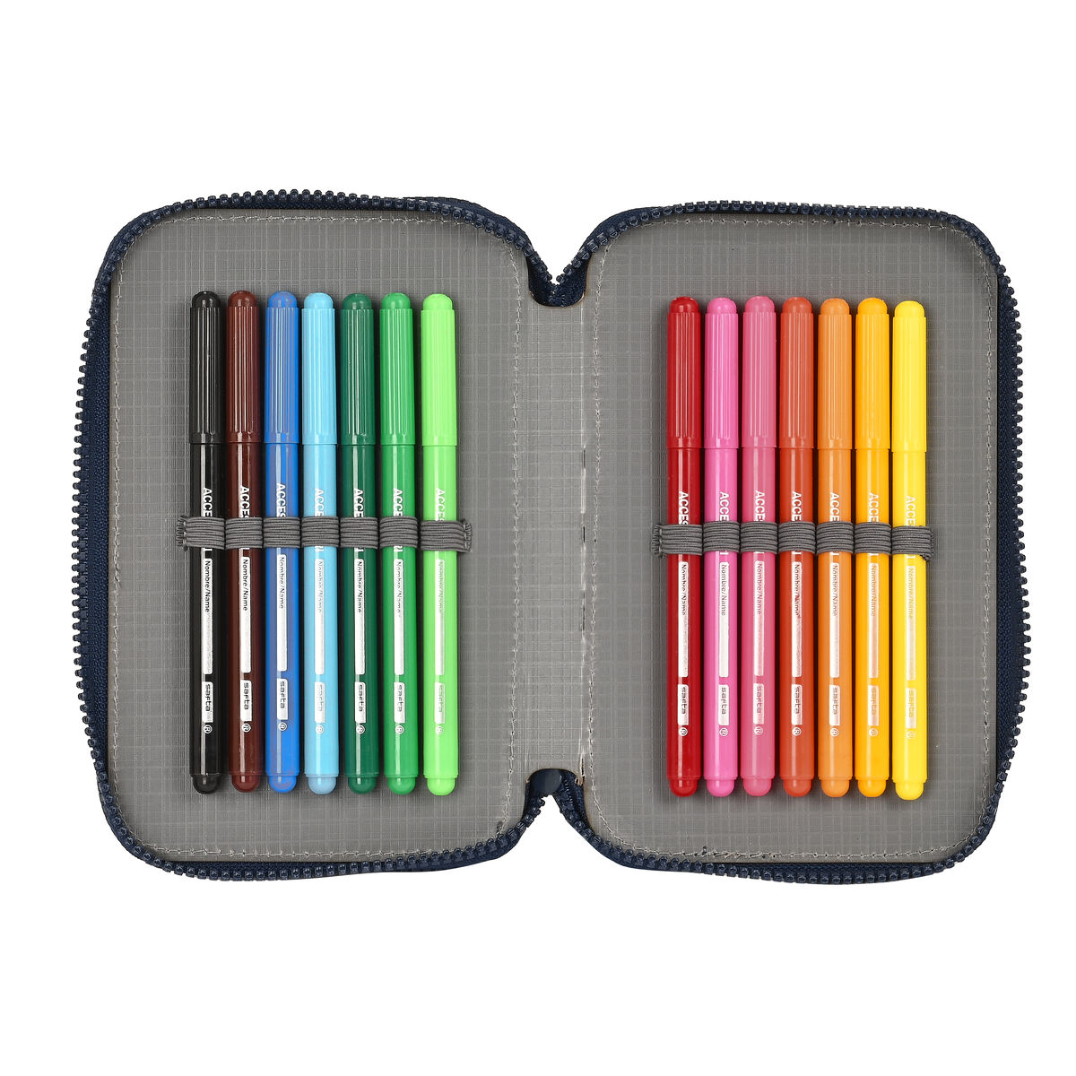 Astuccio Doppio Munich Flash Blu Marino 12.5 x 19.5 x 4 cm (28 Pezzi) - Immagine 3