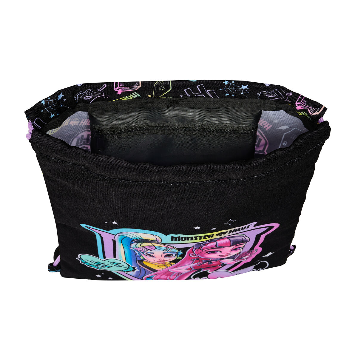 Zainetto con Cordini Monster High Nero 26 x 34 x 1 cm - Immagine 3