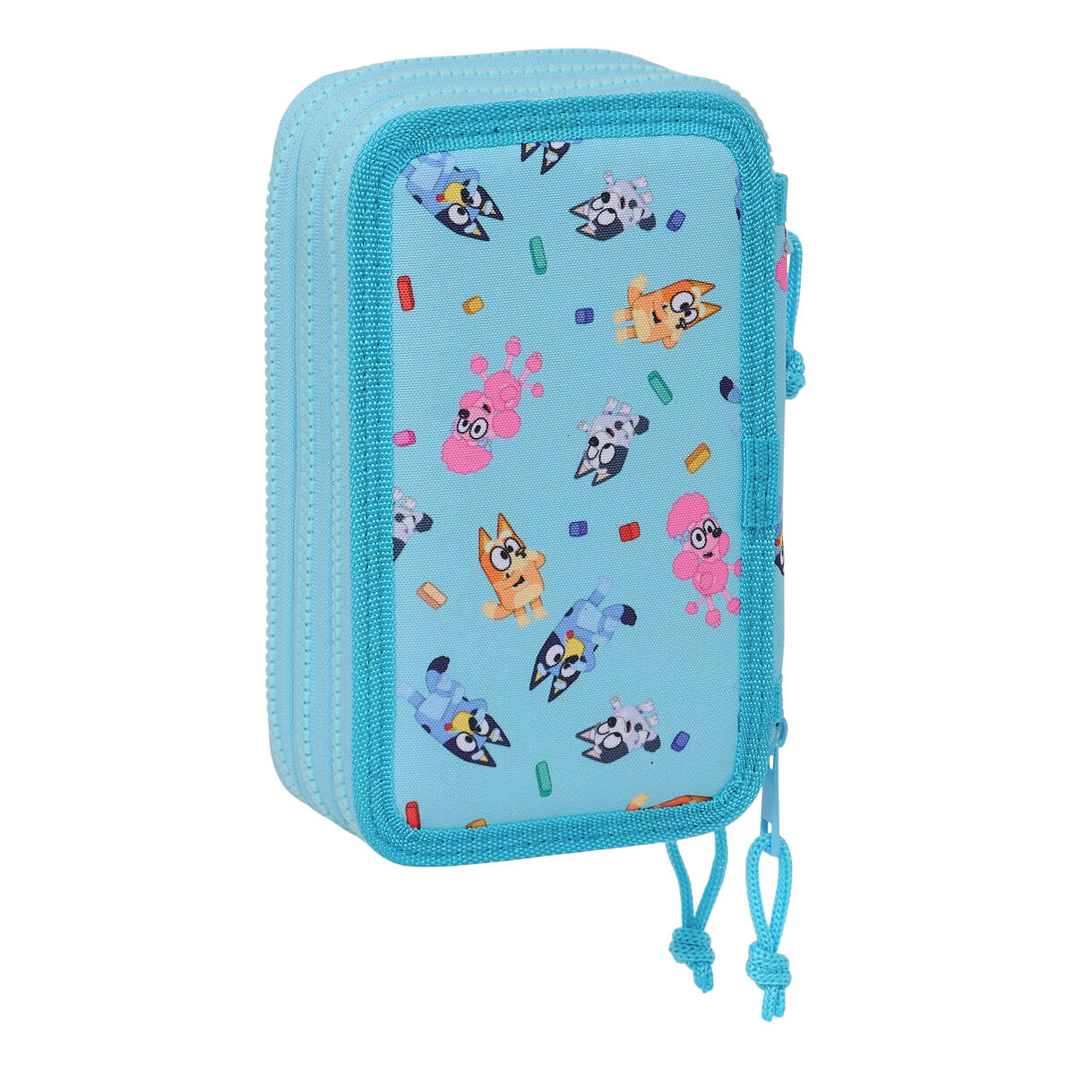 Plumier Triplo Bluey Blu cielo 12,5 x 19,5 x 5,5 cm 36 Pezzi - Immagine 6