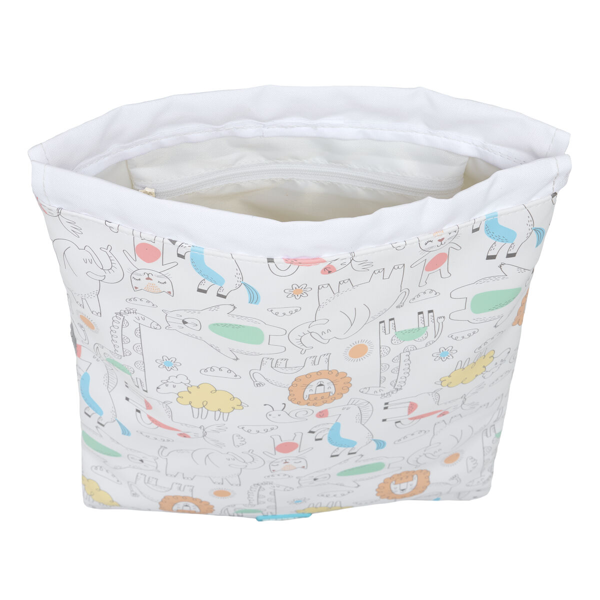 Zainetto con Cordini Safta Zoo Beige 26 x 34 x 1 cm - Immagine 3