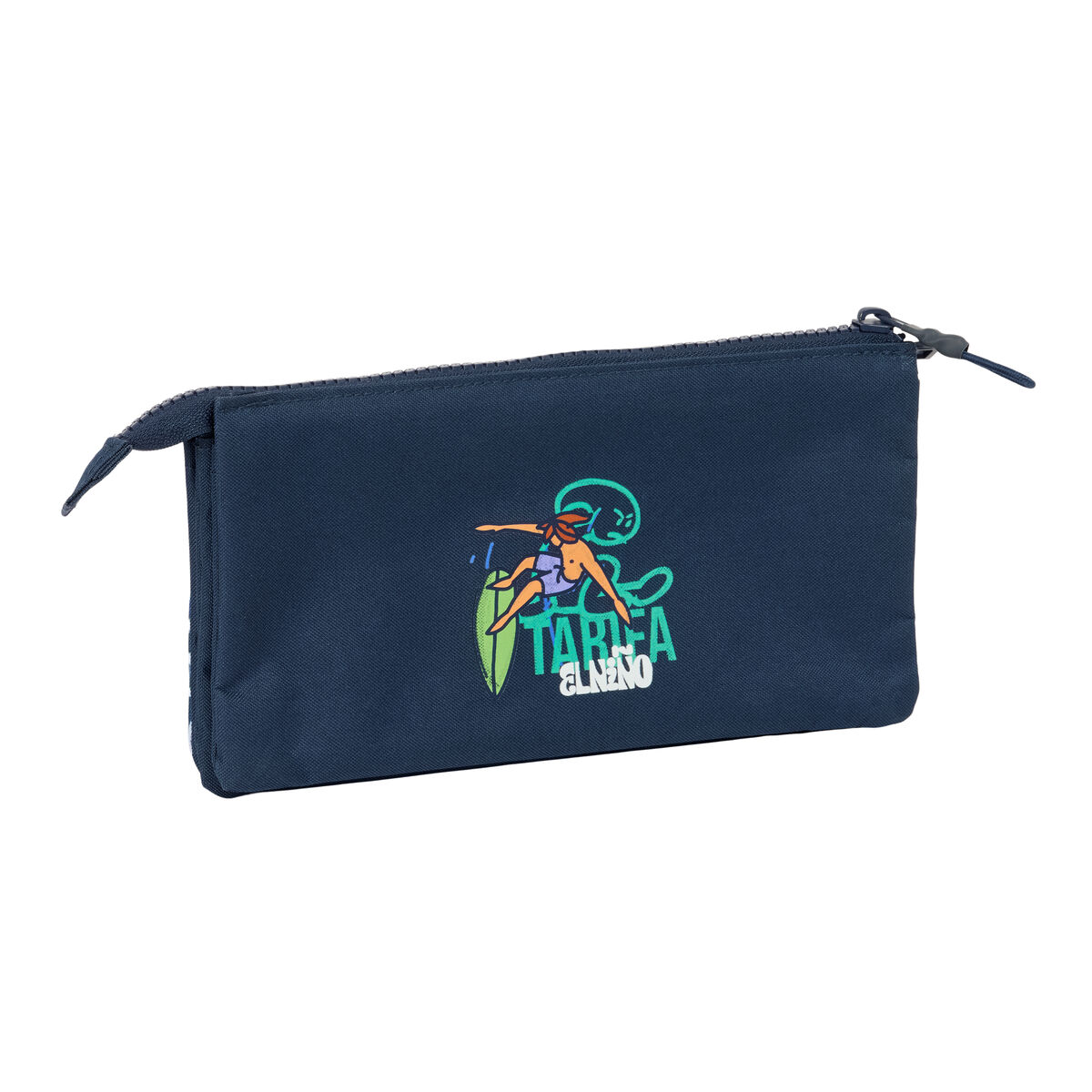 Portaoggetti Triplo El Niño Kook Blu Marino 22 x 12 x 3 cm