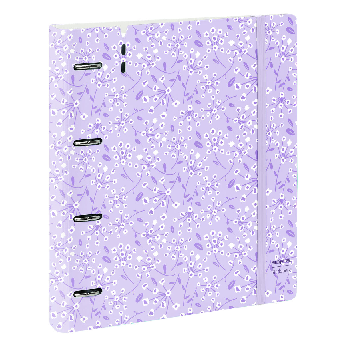 Raccoglitore ad anelli Safta Light purple flowers Viola 27 X 32 X 4 cm - Immagine 2