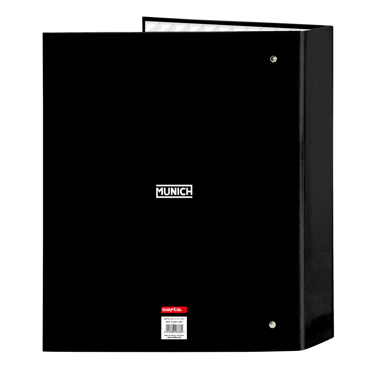 Raccoglitore ad anelli Munich Lagoon Nero A4 27 x 33 x 6 cm - Immagine 2