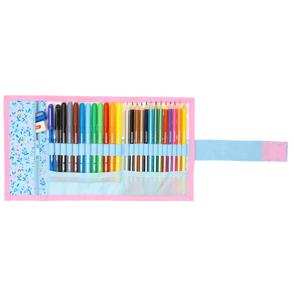 Necessaire Vicky Martín Berrocal Paraíso Azzurro Rosa 7 x 20 x 7 cm 27 Pezzi - Immagine 2