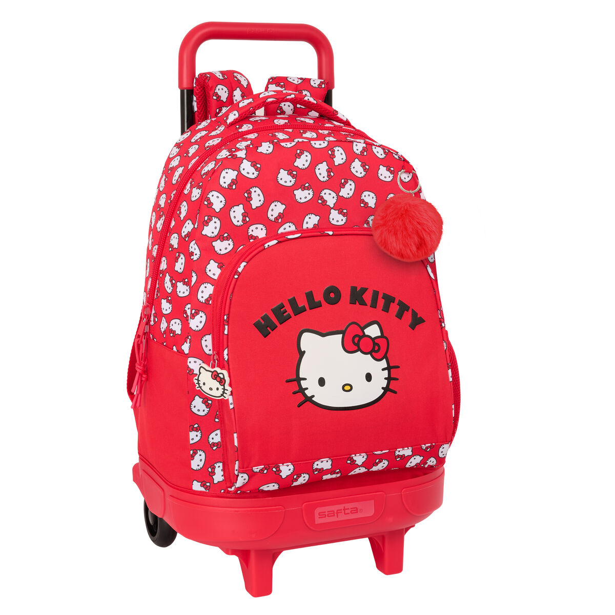 Trolley per la Scuola Hello Kitty Iconic Bianco Rosso 33 x 45 x 22 cm