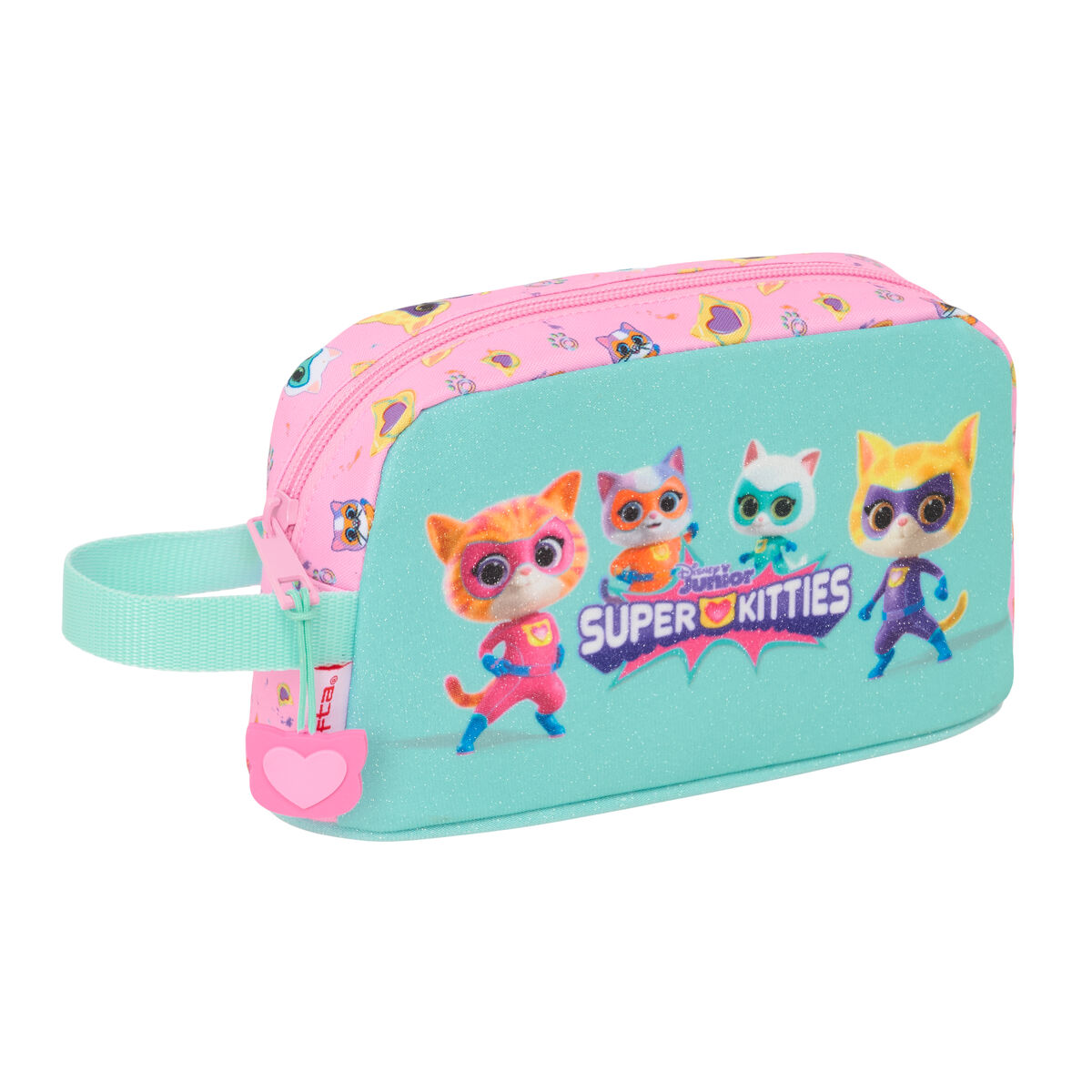 Necessaire SuperKitties Rosa Turchese 21,5 x 12 x 6,5 cm