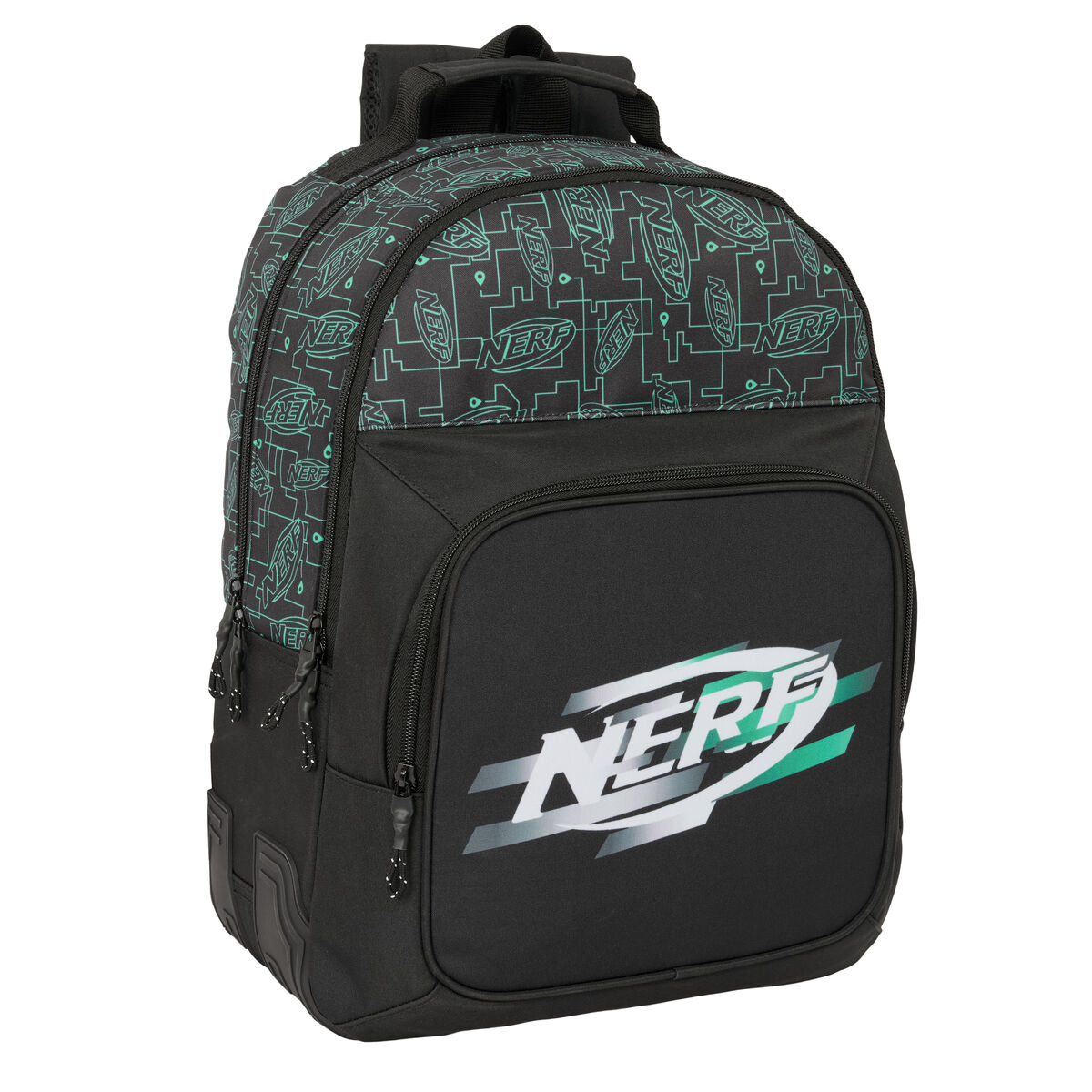 Zaino Scuola Nerf Game Nero 32 x 42 x 15 cm