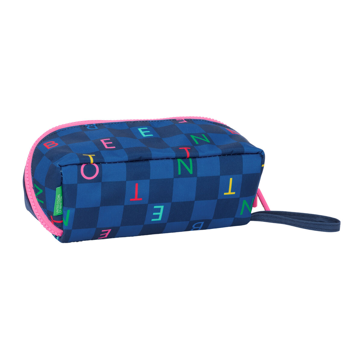 Necessaire Benetton Damero Blu Marino 20 x 8 x 8 cm - Immagine 2