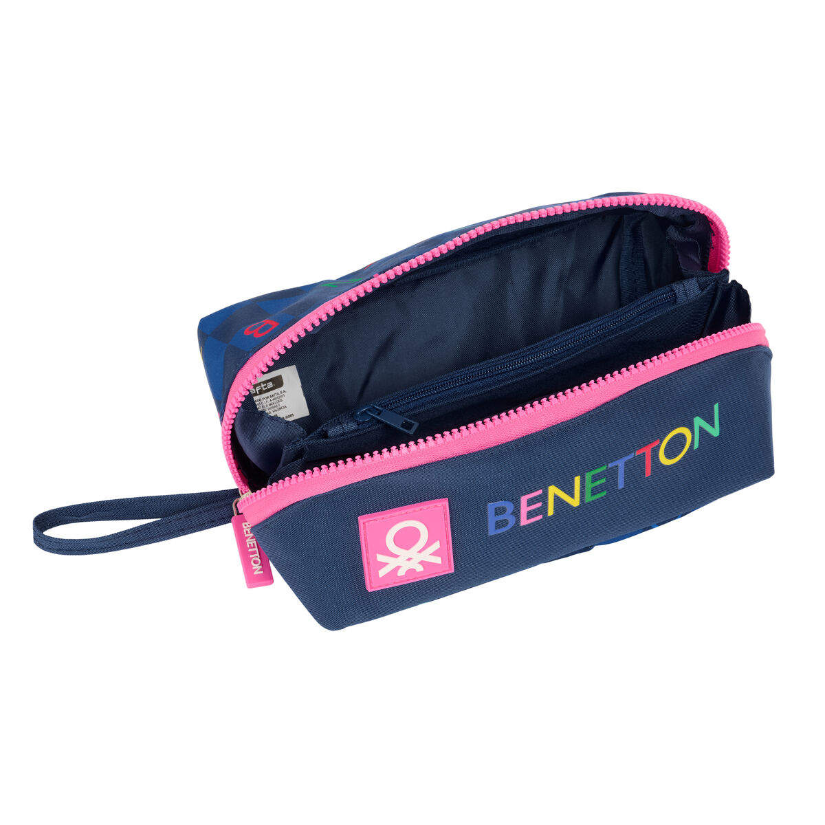 Necessaire Benetton Damero Blu Marino 20 x 8 x 8 cm - Immagine 3