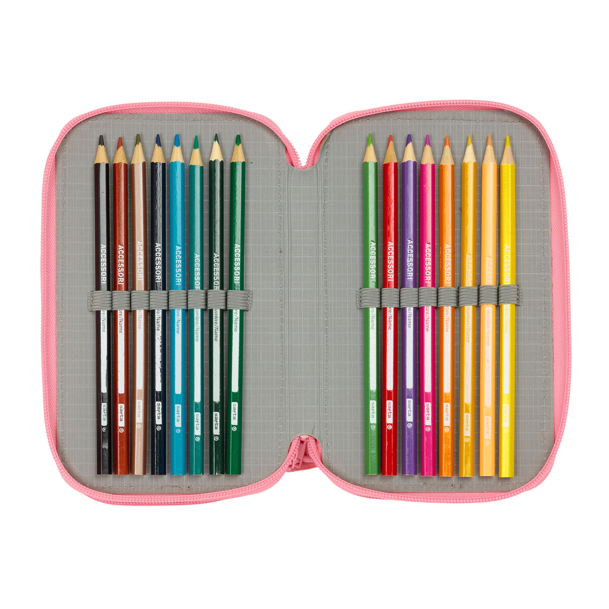 Astuccio per la Scuola con Accessori Moos Passion Multicolore 12,5 x 19,5 x 5,5 cm 37 Pezzi - Immagine 5