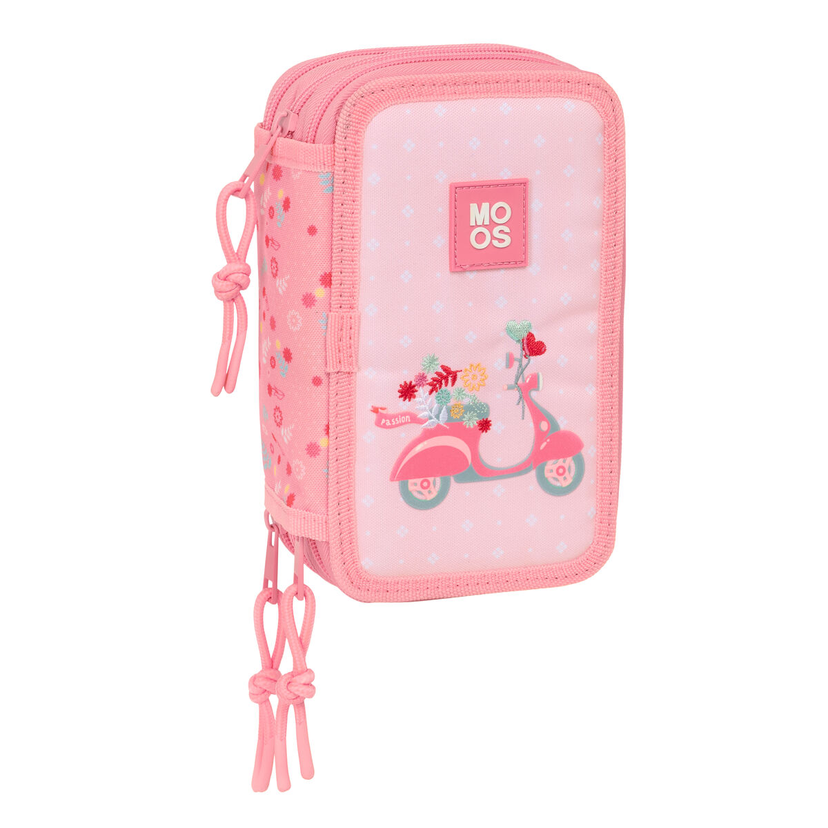 Astuccio per la Scuola con Accessori Moos Passion Multicolore 12,5 x 19,5 x 5,5 cm 37 Pezzi - Immagine 1