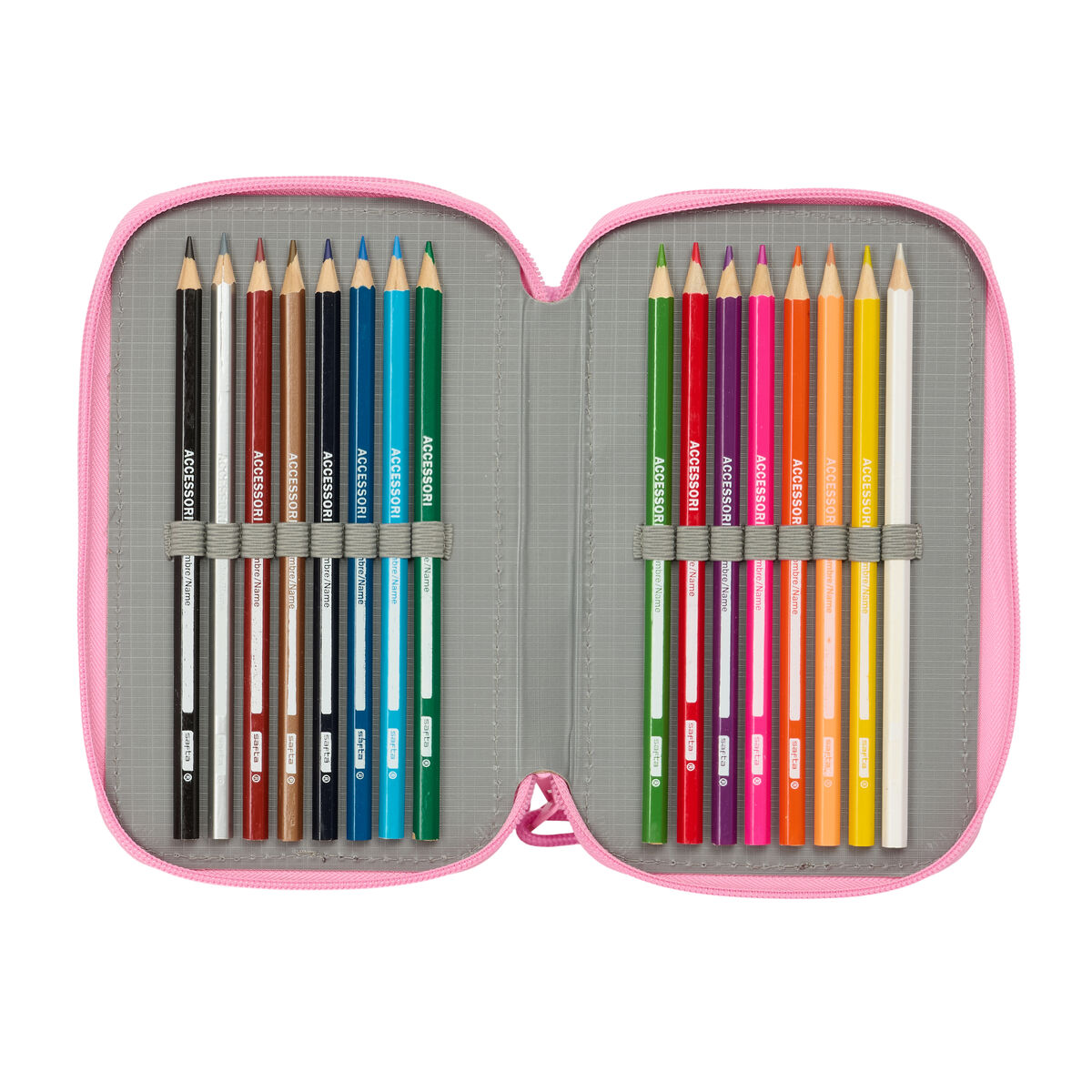 Necessaire BlackFit8 Smile Azzurro Rosa 12,5 x 19,5 x 5,5 cm 37 Pezzi