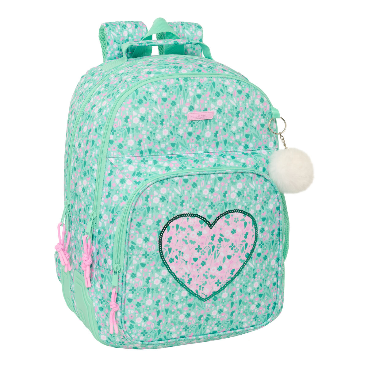 Zaino Scuola Safta Cuore Menta 32 x 42 x 15 cm