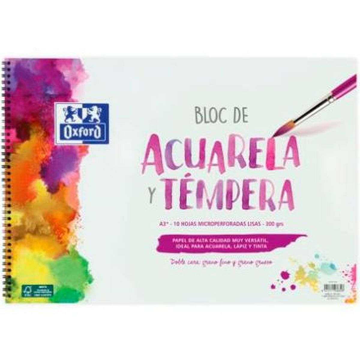 Blocco per acquerello Oxford 10 Fogli 300 g/m² (5 Unità) - Immagine 2