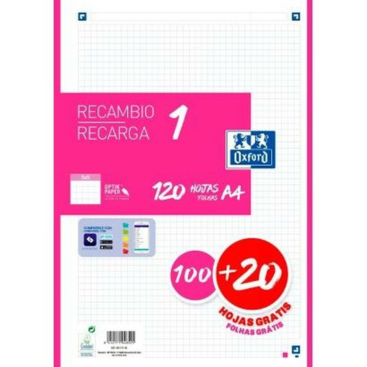 Block Notes Oxford Classic Fucsia A4 120 Fogli