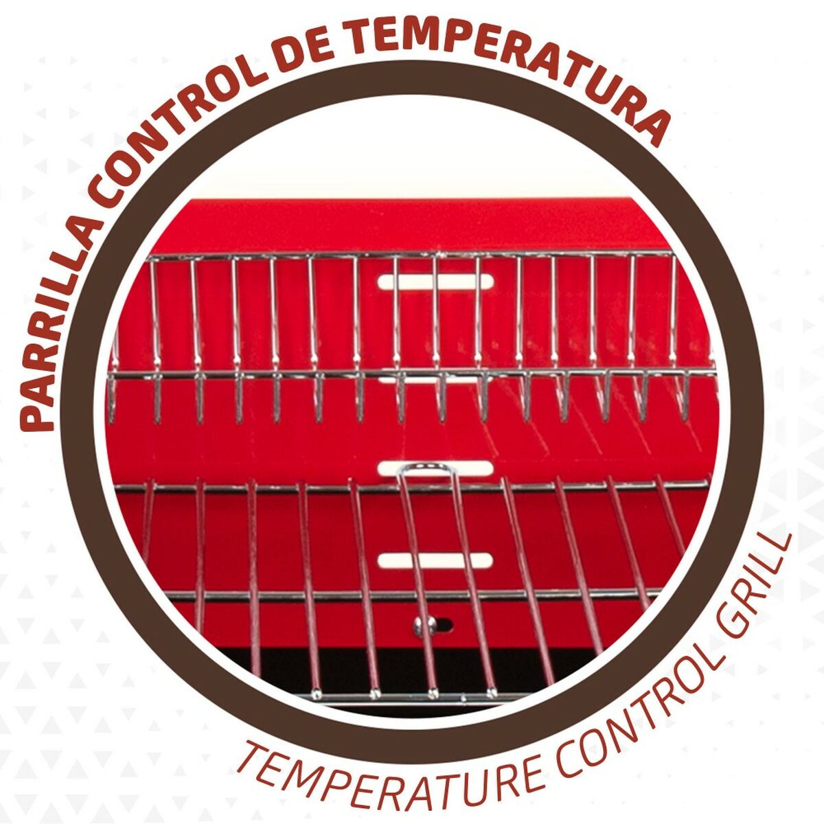 Barbecue a Carboni con Ruote Aktive Acciaio Plastica Metallo smaltato 66 x 85 x 44 cm Rosso - Immagine 4