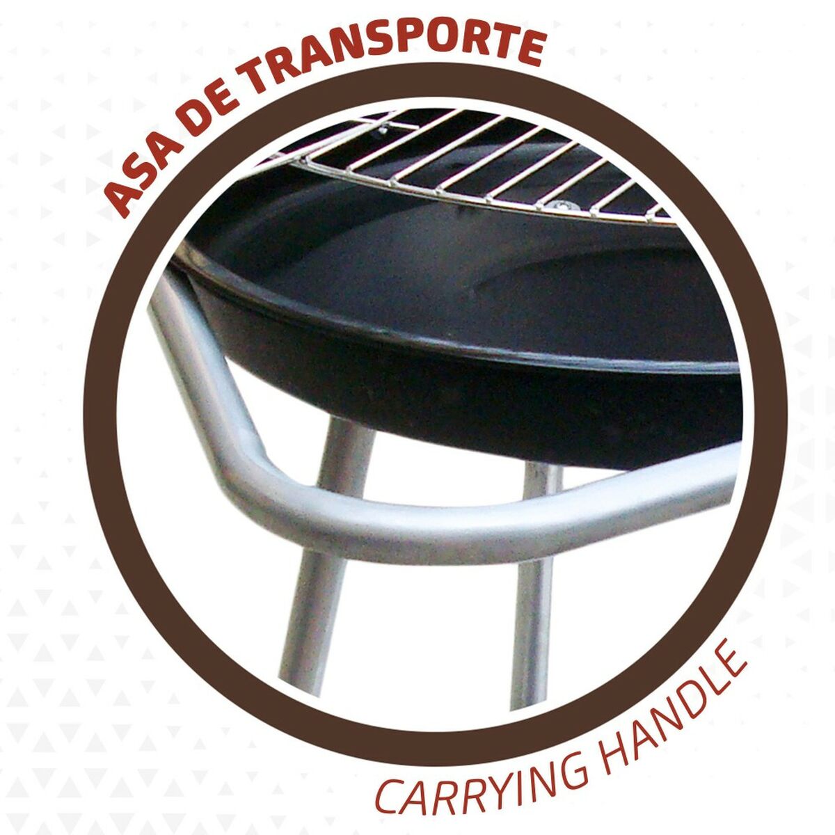 Barbecue a Carboni con Ruote Aktive Metallo smaltato 51 x 82 x 51 cm Nero - Immagine 3