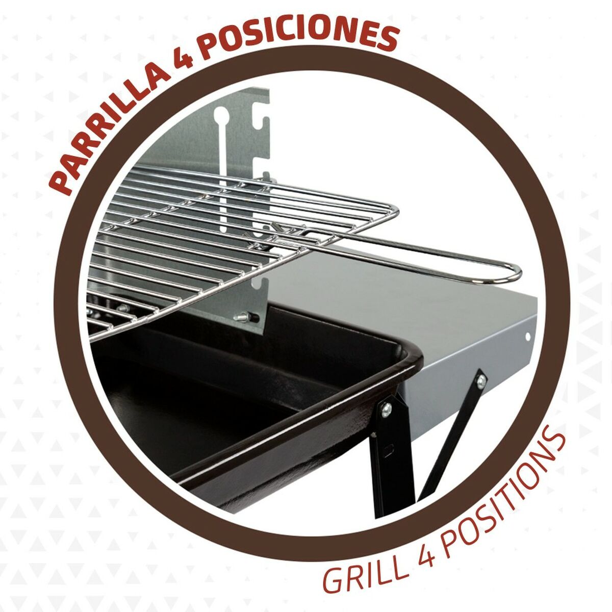 Barbecue a Carboni con Ruote Aktive Metallo smaltato 90 x 85 x 32 cm Nero - Immagine 2