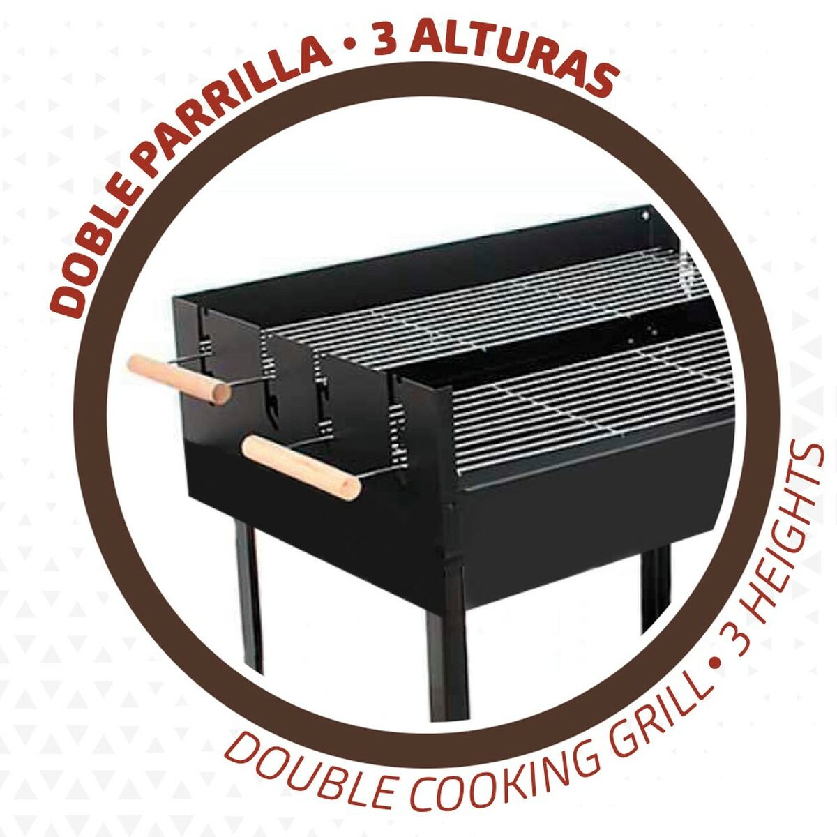 Barbecue a Carboni con Ruote Aktive Metallo smaltato 100,5 x 88,5 x 40 cm Nero - Immagine 2