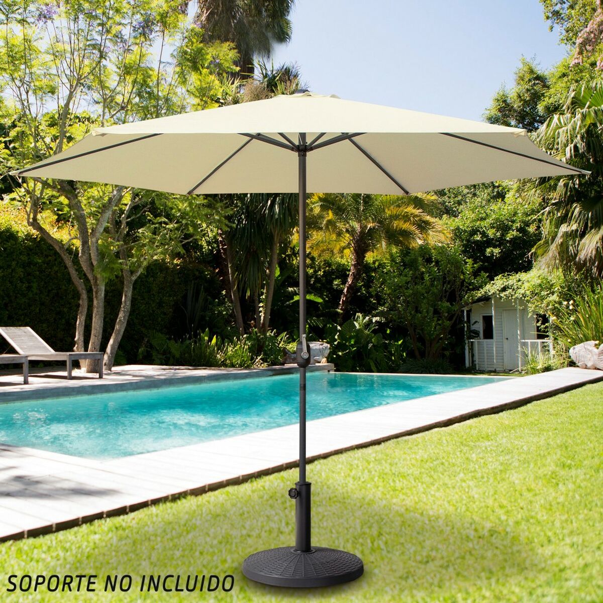 Ombrellone Aktive Crema Ø 300 cm 300 x 245 x 300 cm - Immagine 2