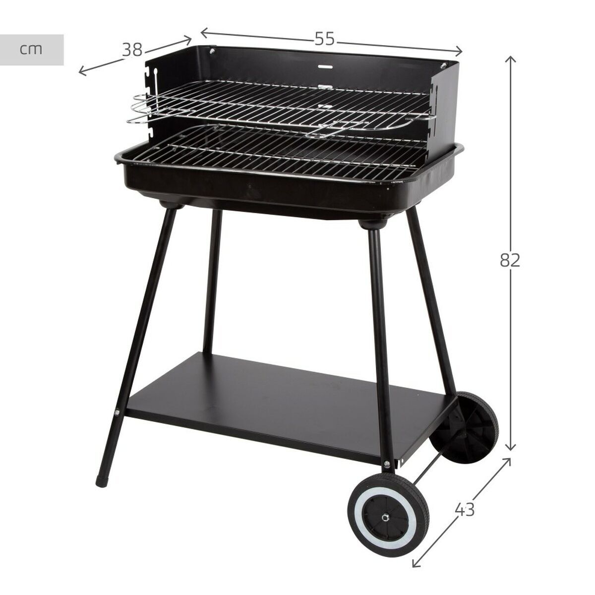 Barbecue Portatile Aktive Acciaio inossidabile Acciaio 55 x 82 x 43 cm - Immagine 4