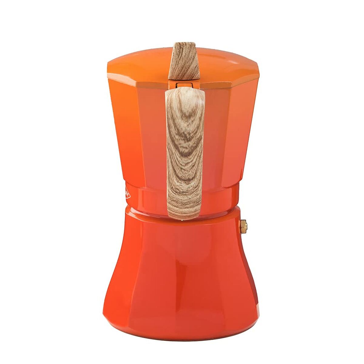 Caffettiera Italiana Oroley Petra Arancio Alluminio 9 Tazze - Immagine 3