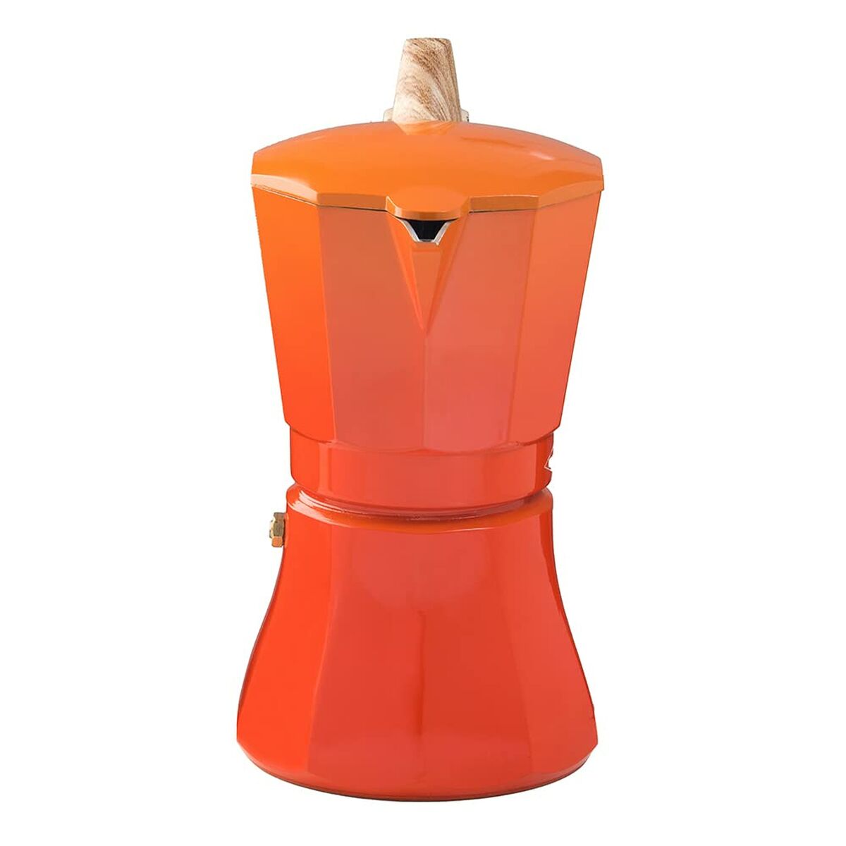 Caffettiera Italiana Oroley Petra Arancio Alluminio 9 Tazze - Immagine 2