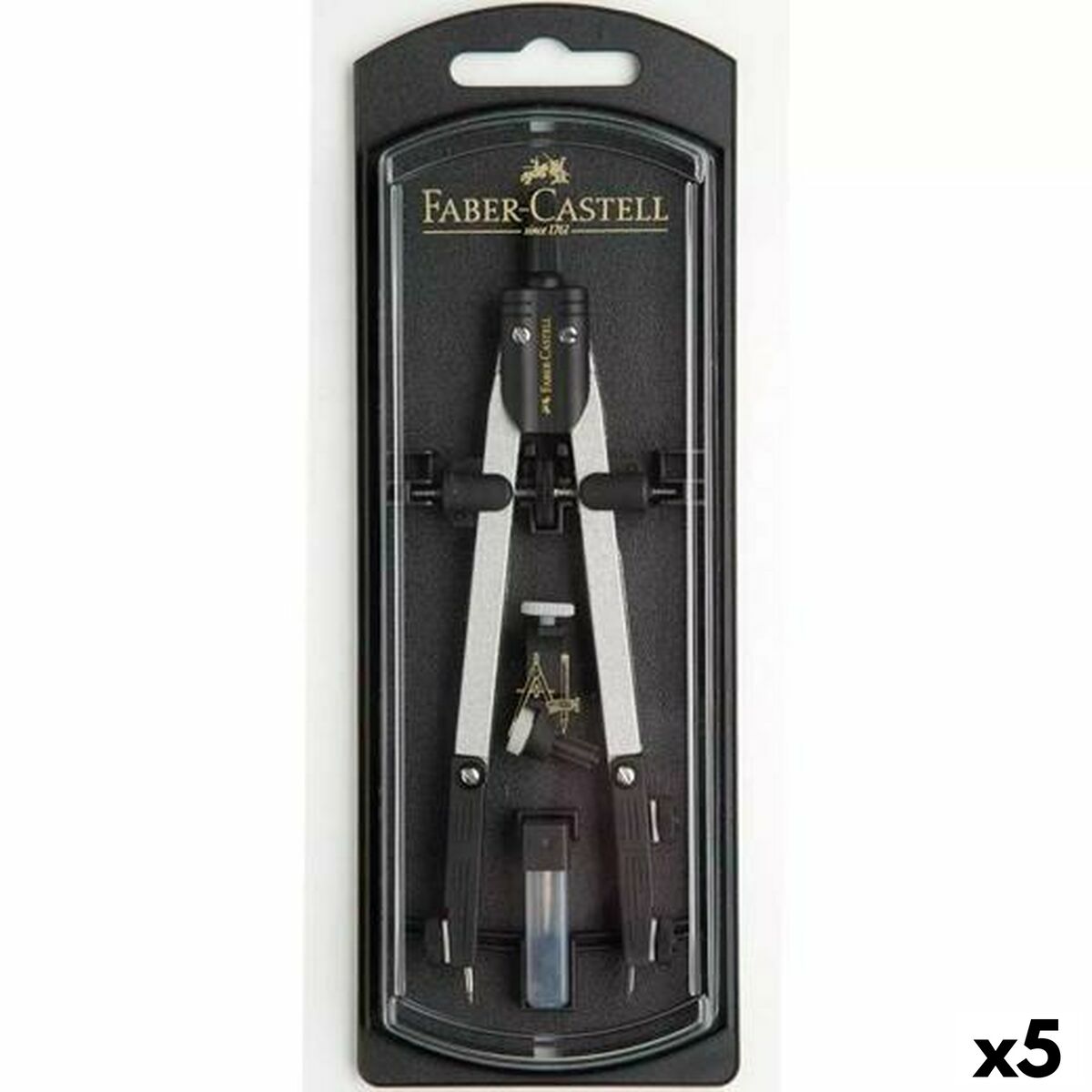 Compasso Faber-Castell 17 cm Accessori (5 Unità)