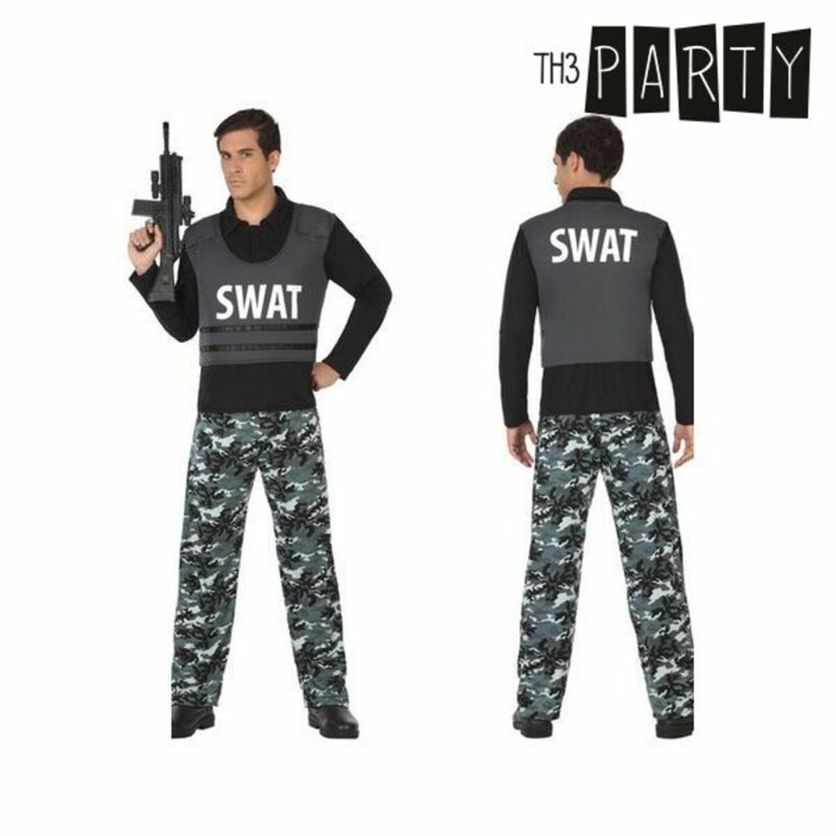 Costume per Adulti Poliziotto Swat - Immagine 2