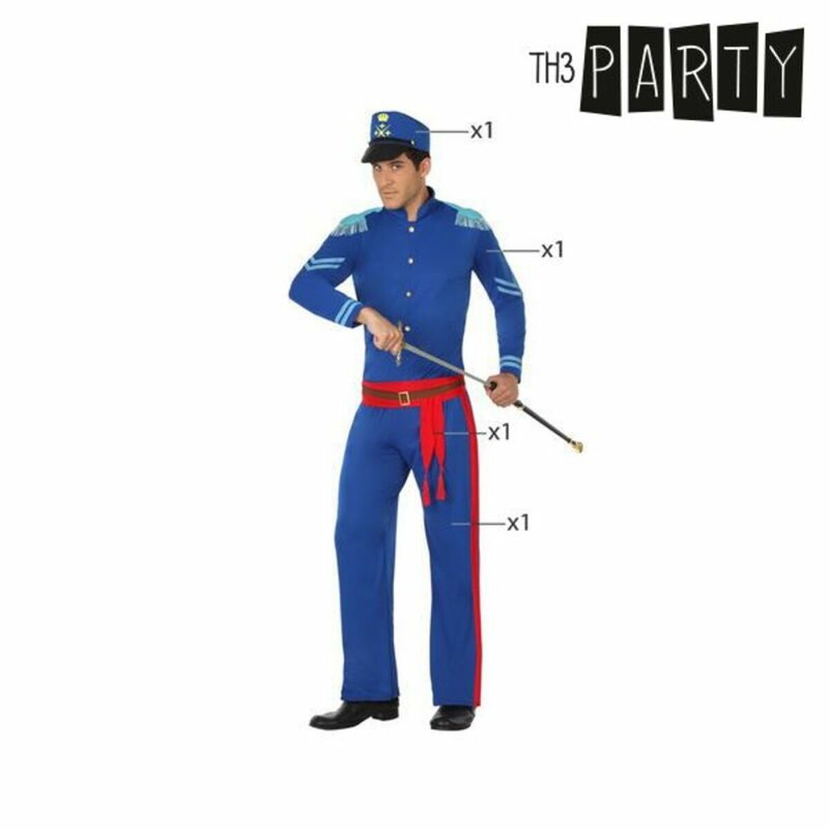 Costume per Adulti Th3 Party Azzurro (4 Pezzi) - Immagine 2