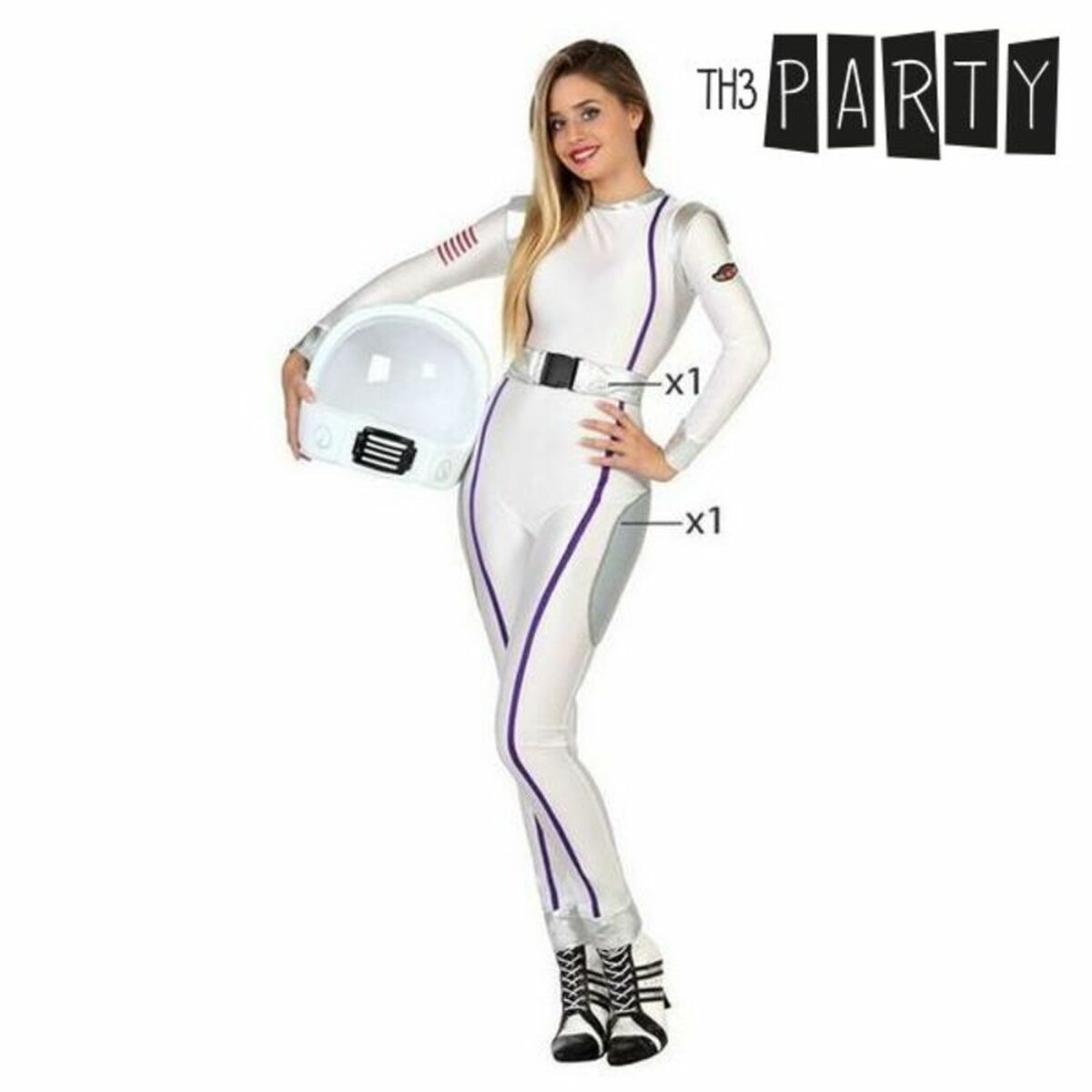 Costume per Adulti Th3 Party Bianco (2 Pezzi) - Immagine 2