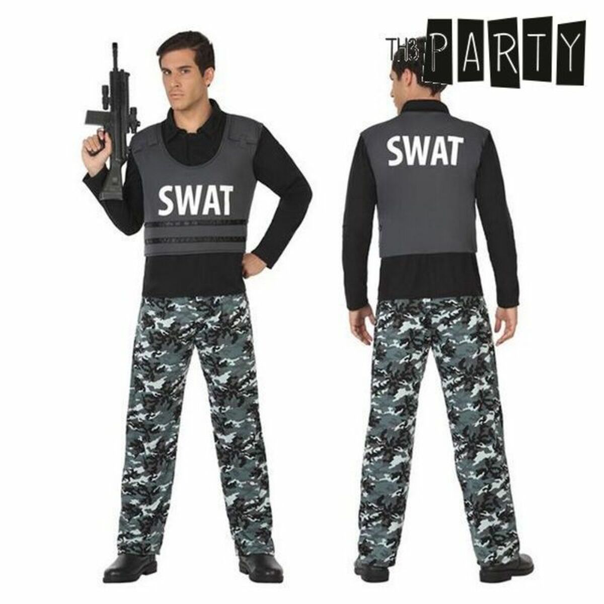 Costume per Adulti Poliziotto Swat - Immagine 4